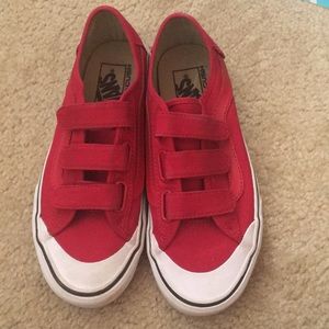 velcro vans red